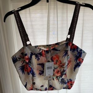 🐥 NWT Rewind Floral Women’s Crop Top Size XL